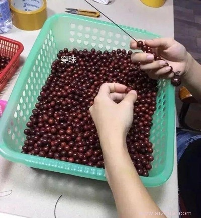 小叶紫檀手串制作过程